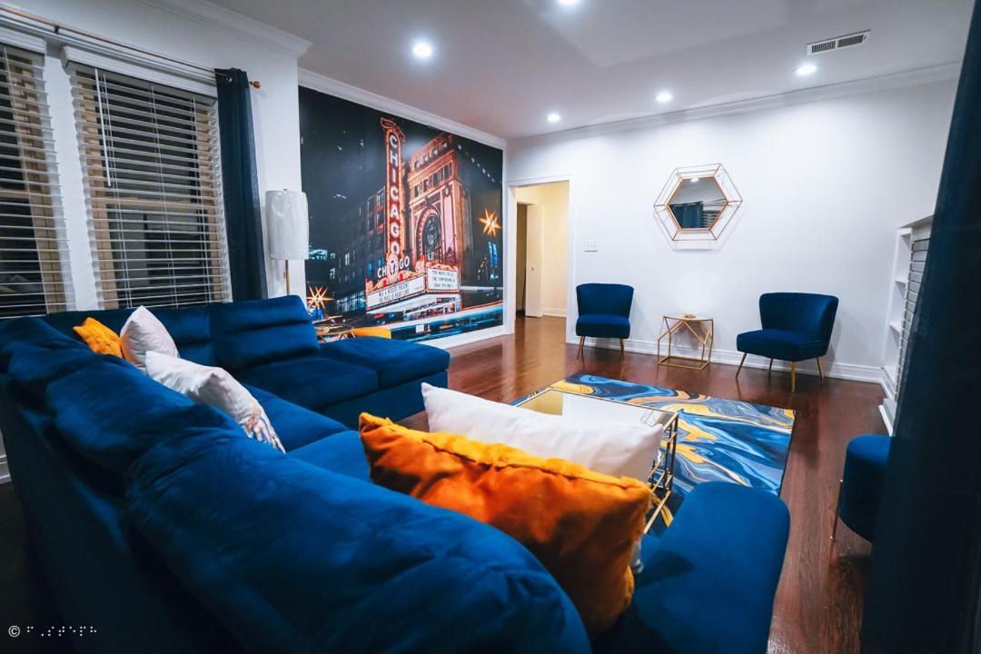 The Blue Golden Luxury Modern 3- Bedroom Apartment In Chicago Eksteriør bilde